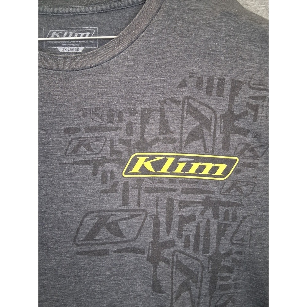 Klim Mens Shirt 2XL Gray Logo Crew Pullover Motorcycle Snowmobile Outdoor